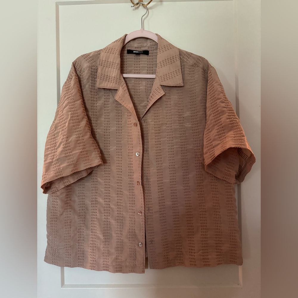 FashionNova Men Retro-Crop Shirt